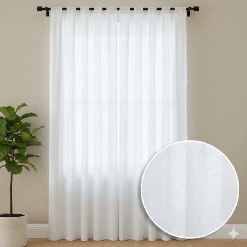  Rosemary egyszínű fényáteresztő függöny 300 cm - 02 Ecrü