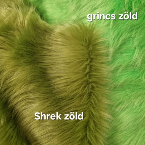 Hosszú szőrű műszőrme - Shrek Zöld