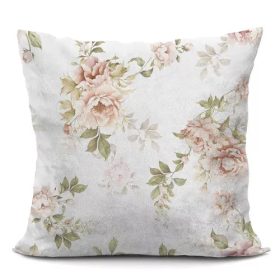 Pasztell bazsarózsás díszpárna huzat