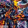 Hippie mintás viszkóz jersey - fukszia