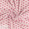 Virágos-pöttyös pamut jersey - rózsaszín