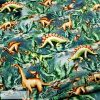 Dinoszauruszos pamut jersey - digitális nyomtatás