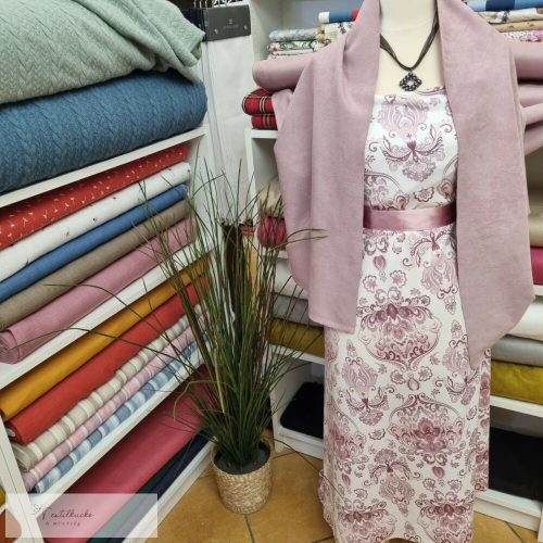 Rózsaszín mintás vastag jersey