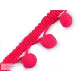 pom-pom szalag - Neon rózsaszín