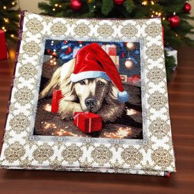 Párna panel - Karácsonyi Kutyás