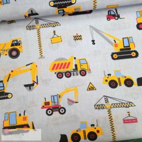 Munkagépes pamutvászon - szürke