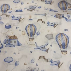 Hőlégballonos - Lufis pamutvászon