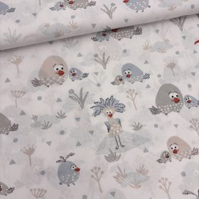 Bohókás madaras pamutvászon - 160 cm