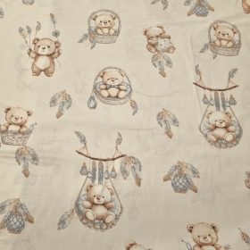 Maci álomfogóval pamutvászon - 160 cm 