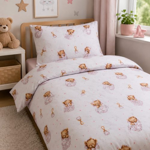 Alvó macis gyerekmintás pamutvászon - 160 cm  