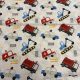 Tűzoltó-, rendőr-, mentőautós és markolós pamutvászon - 160 cm