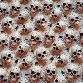 3D hatású Koponyás Halloween-i PRÉMIUM pamutvászon
