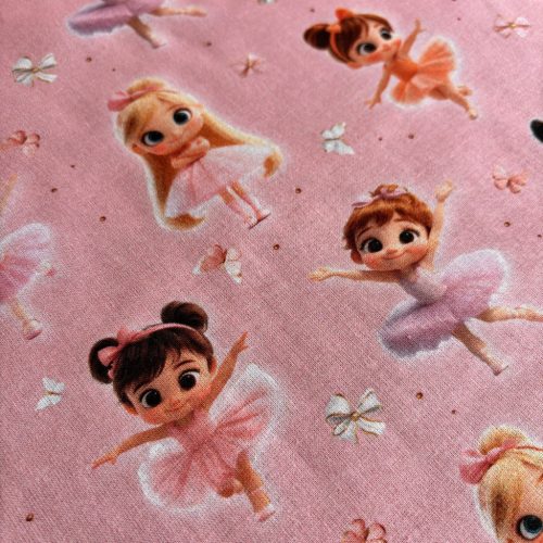 3D hatású Baba Balerinás PRÉMIUM pamutvászon