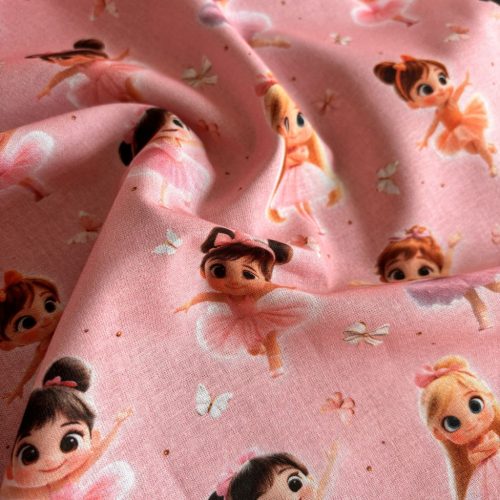 3D hatású Baba Balerinás PRÉMIUM pamutvászon