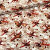 3D hatású Repülő Mikulásos Karácsonyi PRÉMIUM pamutvászon