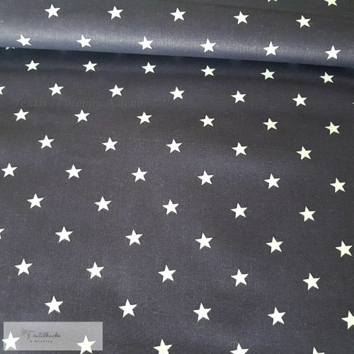 Kék-fehér csillagos pamutvászon