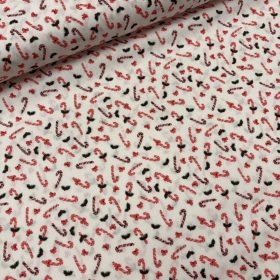 Nyalókás karácsonyi PRÉMIUM pamutvászon