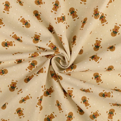 Mézike mintás vastag pamutvászon - dekoranyag