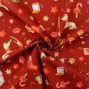 Hintalovas karácsonyi PRÉMIUM pamutvászon - piros