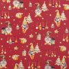Karácsonyi Manós PRÉMIUM pamutvászon - piros