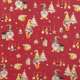 Karácsonyi Manós PRÉMIUM pamutvászon - piros
