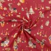 Karácsonyi Manós PRÉMIUM pamutvászon - piros