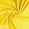 Sárga-színes pöttyös PRÉMIUM pamutvászon 
