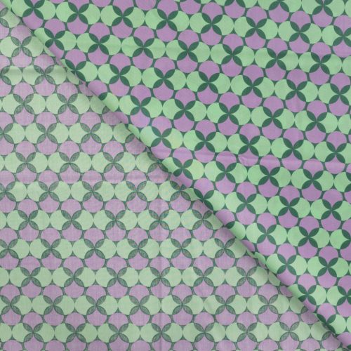 Kaleidoszkóp mintás PRÉMIUM pamut puplin - Lila