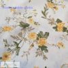 Sárga virágmintás pamutvászon