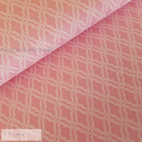 mozaik mintás pamutvászon rózsaszín