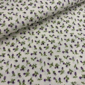 Lila kis virágos pamutvászon
