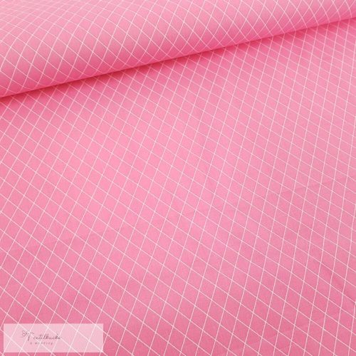 Rombusz mintás pamutvászon Rózsaszín -160 cm