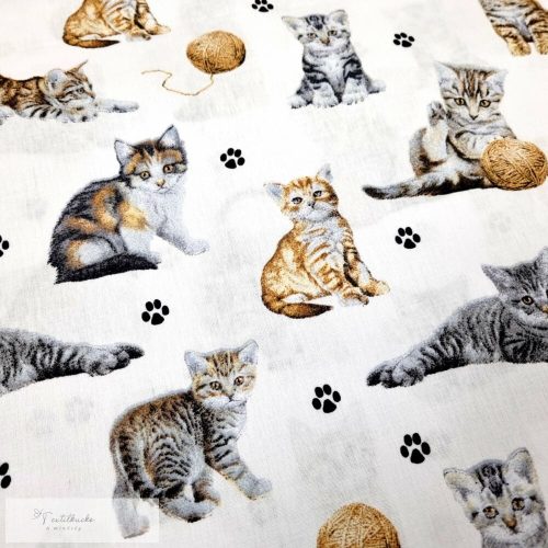 Pici cicás pamutvászon