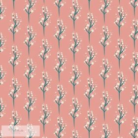 Tilda - Spring branch Pink - pamutvászon
