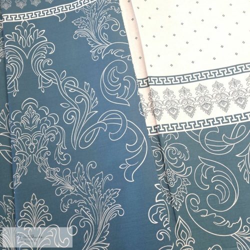 Anjou liliomos pamutvászon - dusty blue