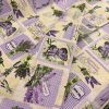 Levendulás patchwork mintás pamutvászon