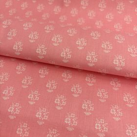 Népi mintás pamutvászon - Rózsaszín