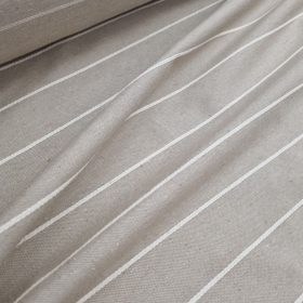 Cappuccino színű pamut-len anyag 