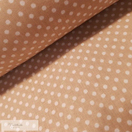 drapp pöttyös pamutvászon