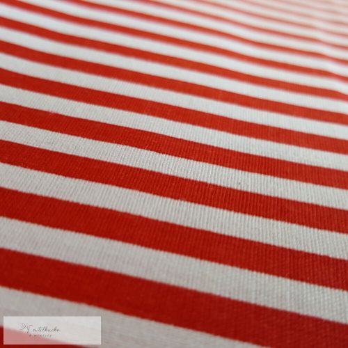 Piros-fehér csíkos pamutvászon