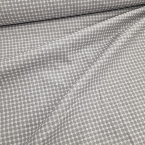 Szürke kockás pamutvászon - 3 mm
