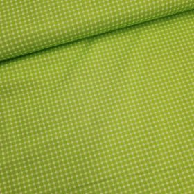 Élénk zöld kockás pamutvászon - 3 mm