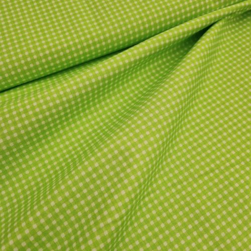 Élénk zöld kockás pamutvászon - 3 mm