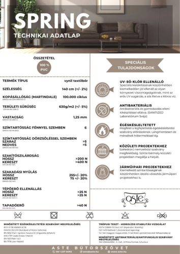 SPRING Prémium textilbőr - Autó-Hajó kárpit - KIFUTÓ