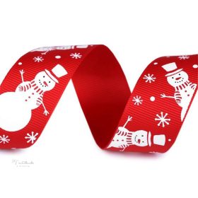 Hóemberes grosgrain - karácsonyi szalag - 25 mm