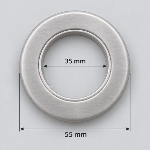 Műanyag Ringli karika függönyhöz rúdkarnisra - Inox