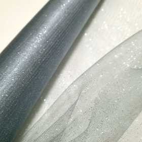 Glittertüll - Ezüst