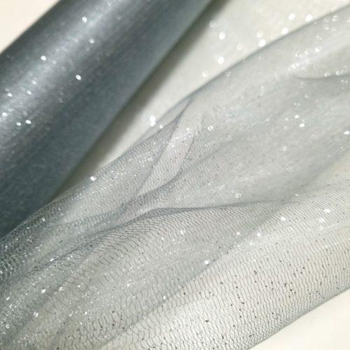 Glittertüll - Ezüst