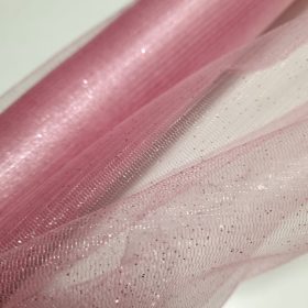 glittertüll - rózsaszín