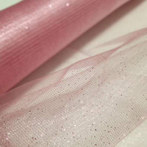 glittertüll - rózsaszín